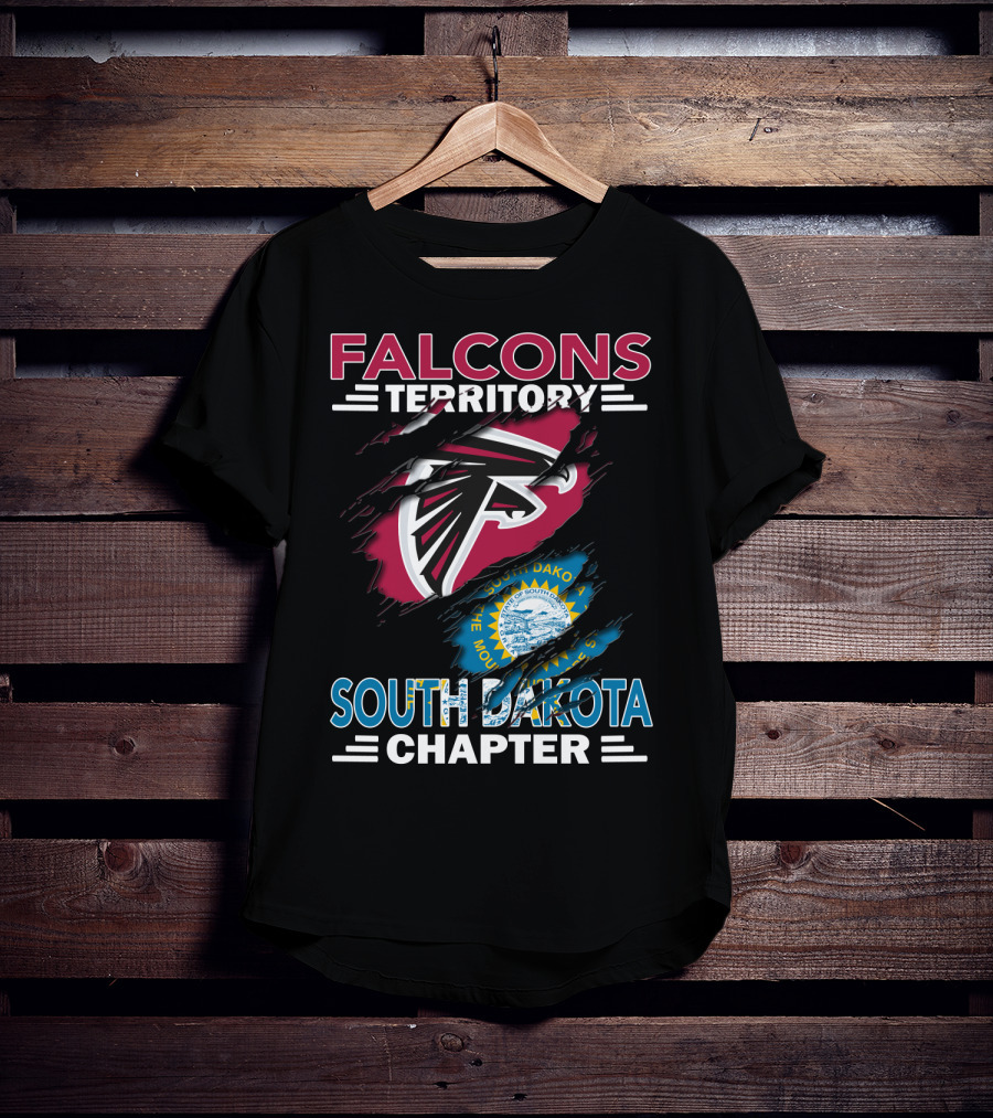 Falcons Territory South Dakota Chapter State Seal Football Fandom T-Shirt