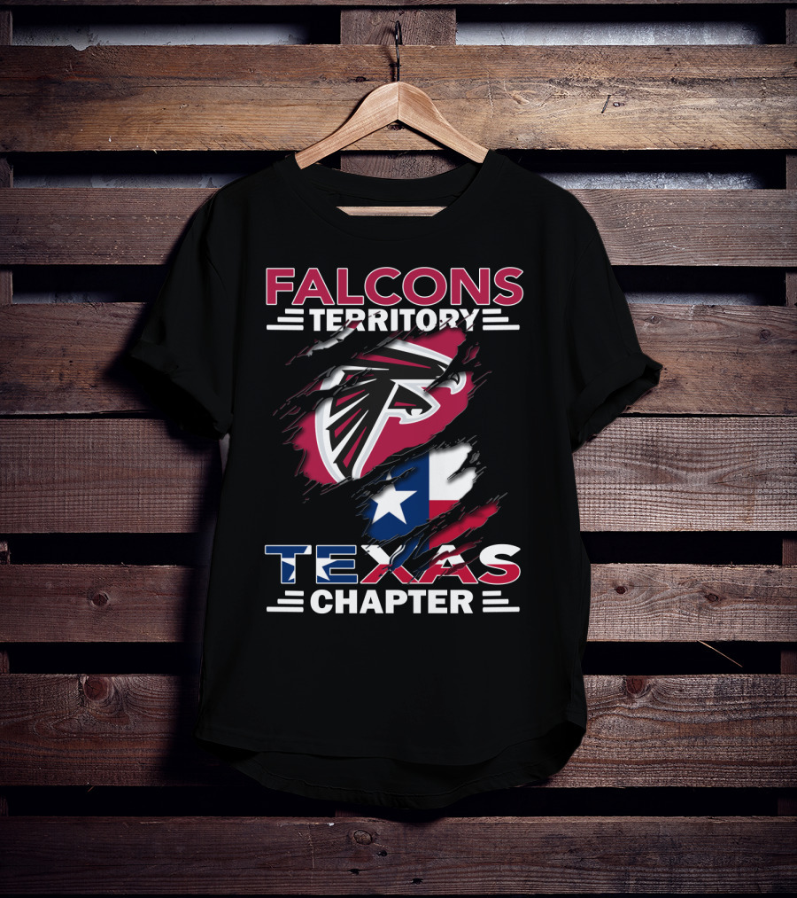 Falcons Territory Texas Chapter Logo With State Flag Elements For Fans T-Shirt