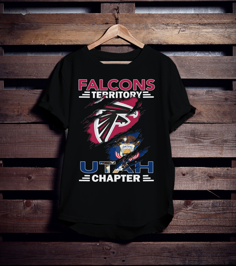 Falcons Territory Utah Chapter NFL Team Logo Fan Club T-Shirt