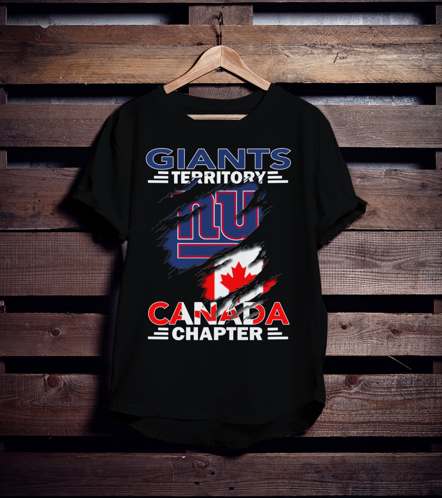 Giants Territory Canada Chapter NY Giants Canada Flag T-Shirt