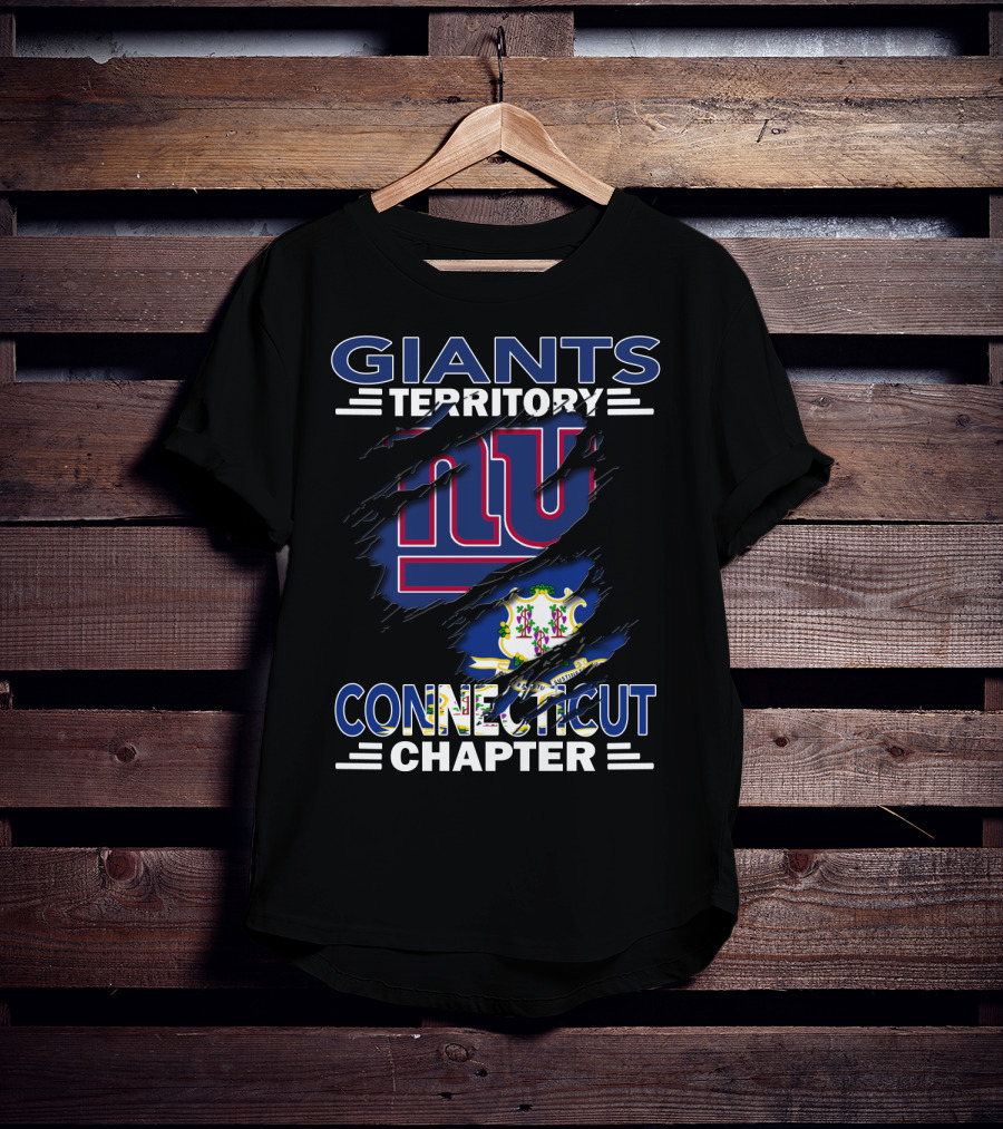 Giants Territory Connecticut Chapter NY Giants Connecticut Flag T-Shirt