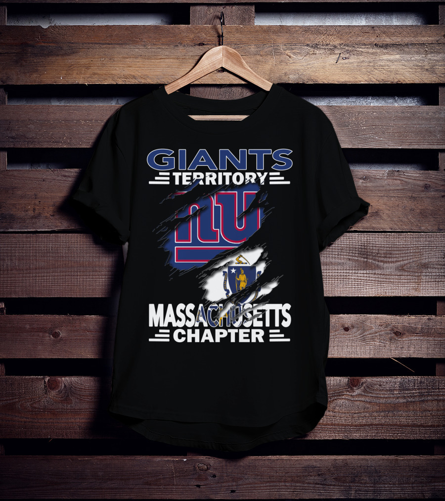 Giants Territory Massachusetts Chapter NY Sports Fan Community T-Shirt