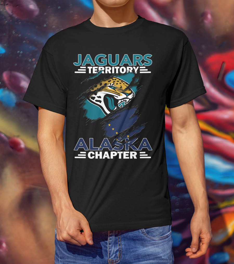 Jaguars Territory Alaska Chapter Big Cat With Claws And Stars T-Shirt