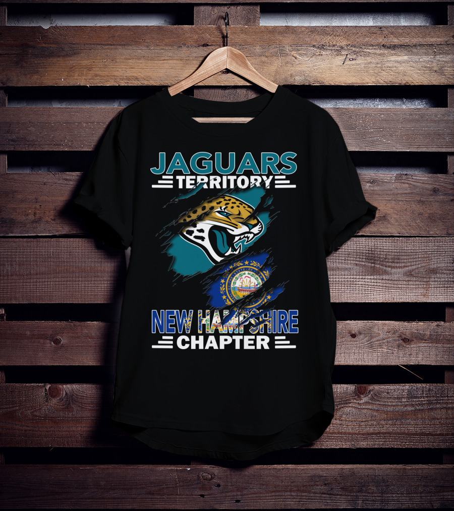 Jaguars Territory New Hampshire Chapter Logo Ripped T-Shirt