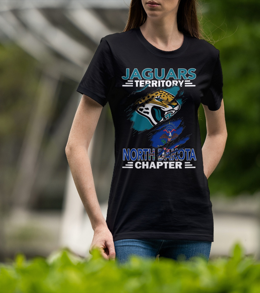 Jaguars Territory North Dakota Chapter Jaguars Logo And Flag T-Shirt