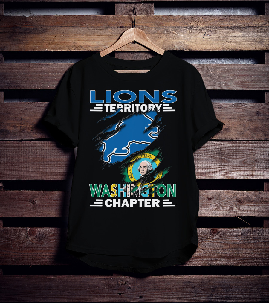 Lions Territory Washington Chapter Seal Of The State T-Shirt