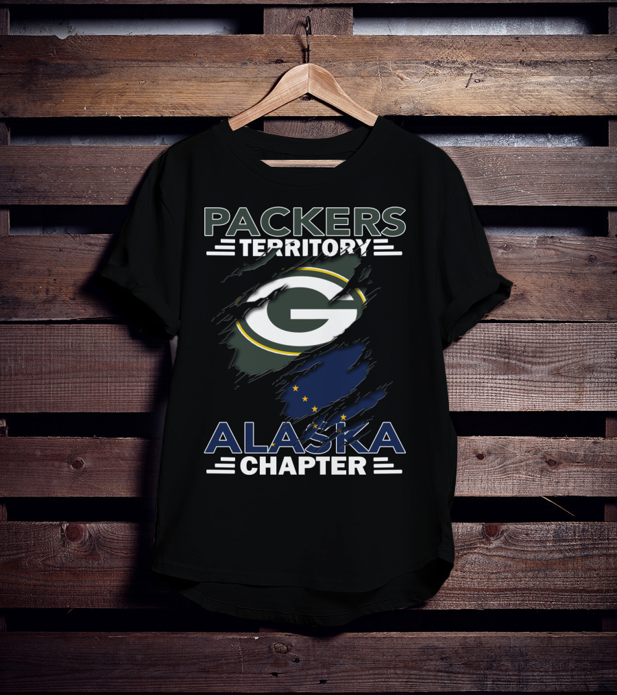 Packers Territory Alaska Chapter Green Bay Logo And Alaska Flag T-Shirt