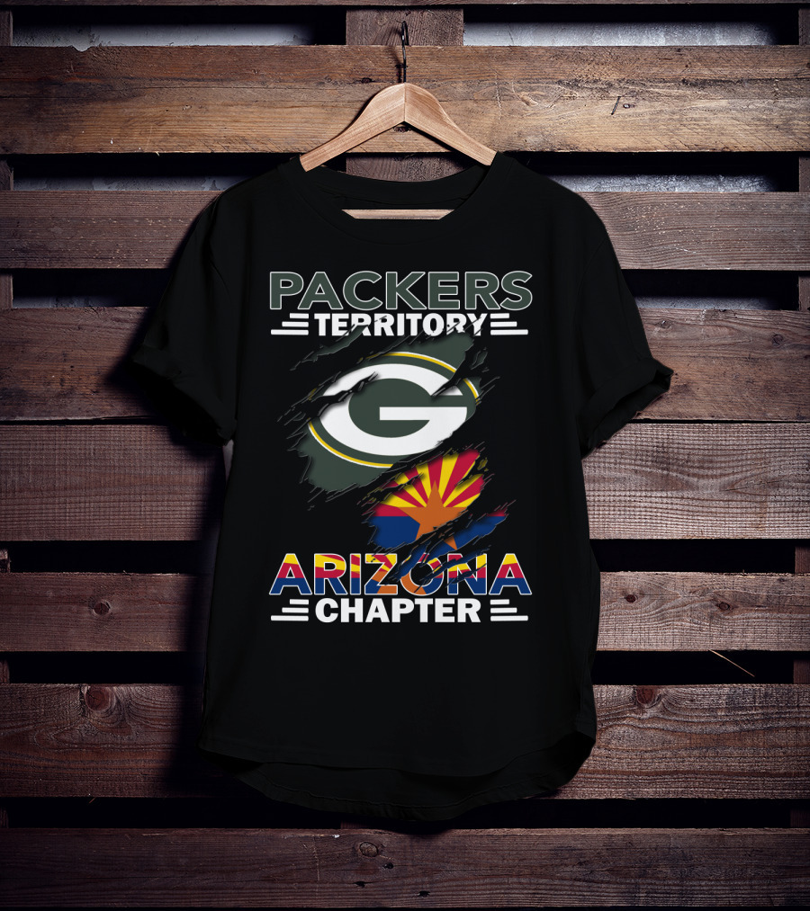Packers Territory Arizona Chapter Green Bay Packers Logo Arizona Flag T-Shirt