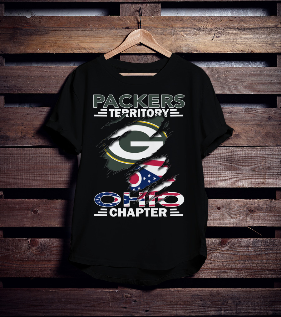 Packers Territory Ohio Chapter Green Bay Flag T-Shirt