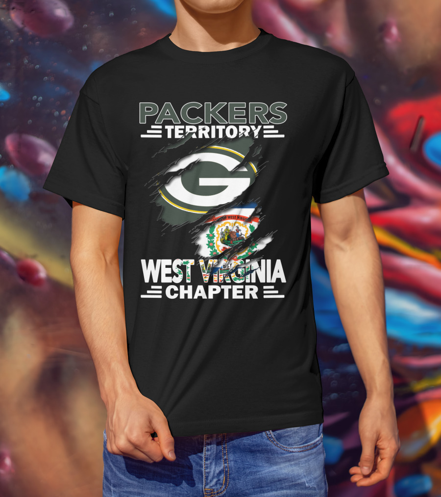 Packers Territory West Virginia Chapter Green Bay Packers Logo West Virginia Emblem T-Shirt