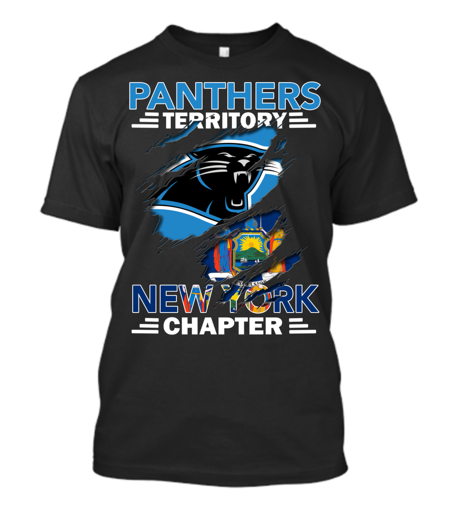 Panthers Territory New York Chapter State Flag T-Shirt