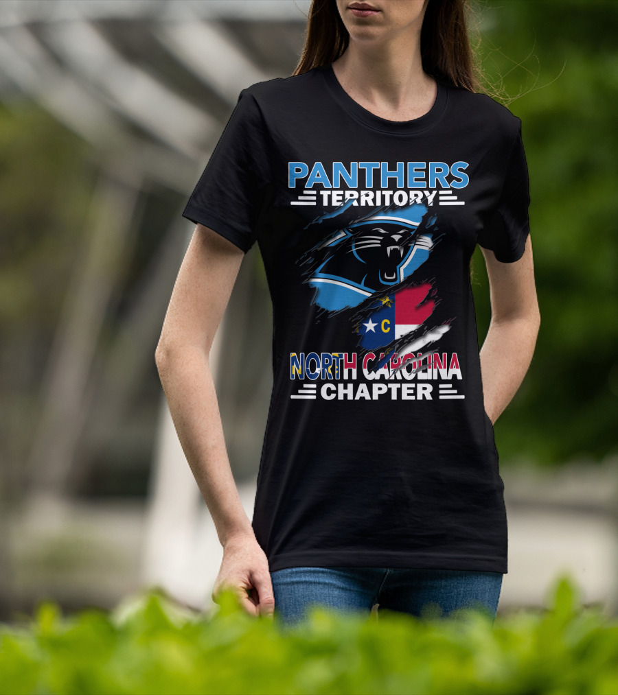 Panthers Territory North Carolina Chapter Flag And Logo Integration T-Shirt