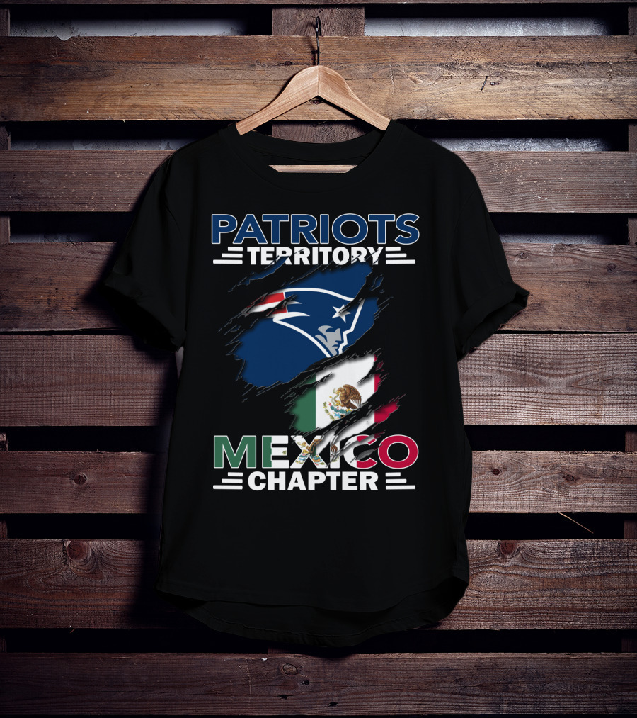Patriots Territory Logo With Mexico Flag Chapter T-Shirt