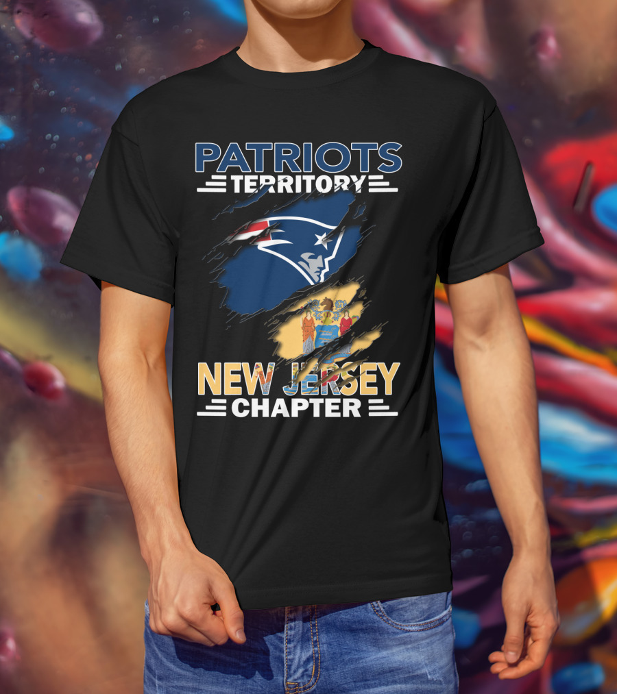 Patriots Territory New Jersey Chapter NFL Team Local Supporters T-Shirt