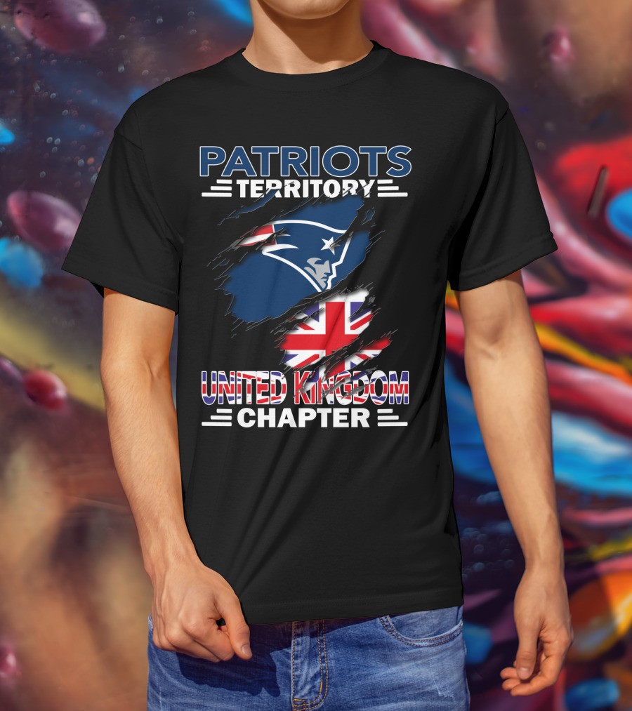 Patriots Territory United Kingdom Chapter Patriots Logo Union Jack T-Shirt