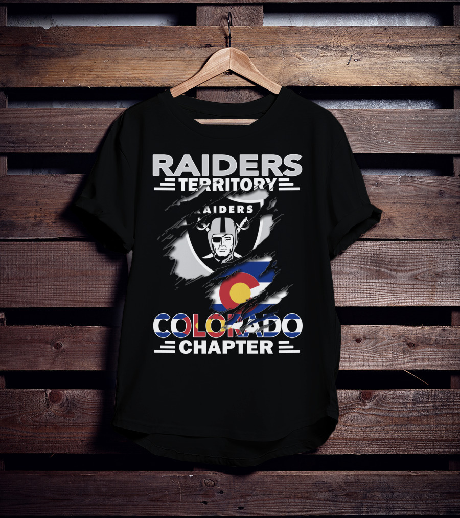 Raiders Territory Colorado Chapter Raiders Logo Colorado Flag T-Shirt