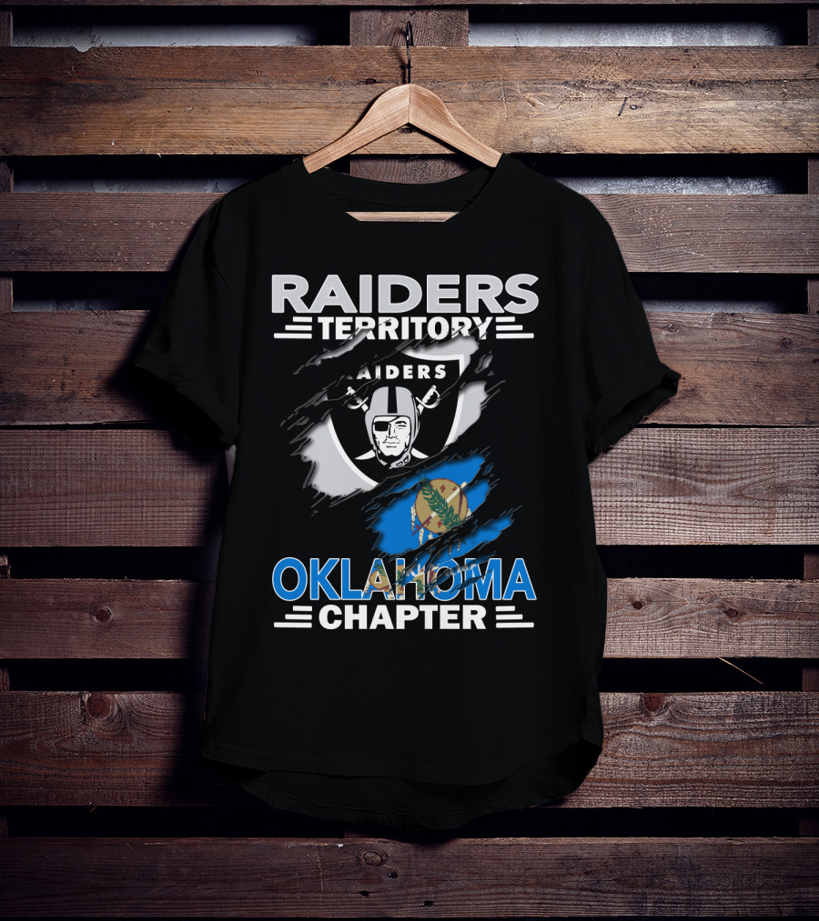 Raiders Territory Oklahoma Chapter Raiders Logo Oklahoma Flag T-Shirt