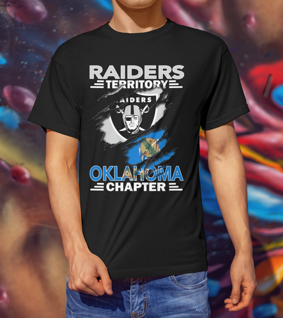 Raiders Territory Oklahoma Chapter Raiders Logo Oklahoma Flag T-Shirt