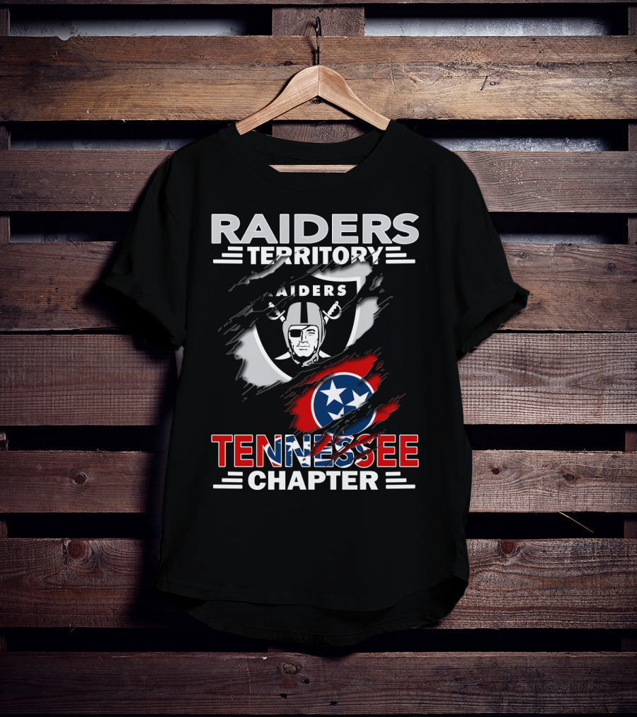 Raiders Territory Tennessee Chapter American Football Fan Emblem T-Shirt