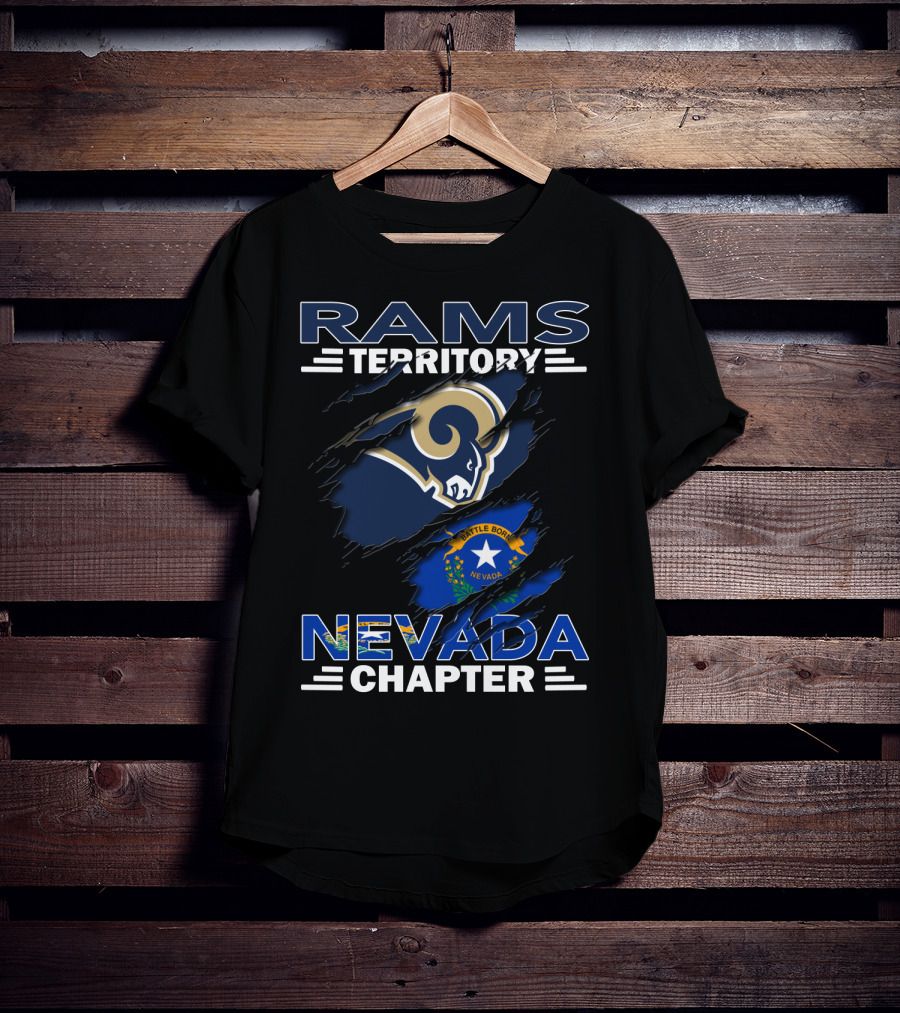 Rams Territory Nevada Chapter Battle Born Flag Integration T-Shirt