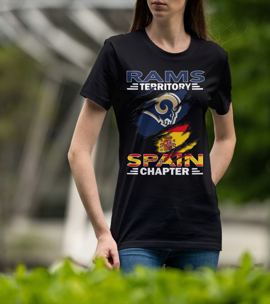 Rams Territory Spain Chapter Flag Crest T-Shirt