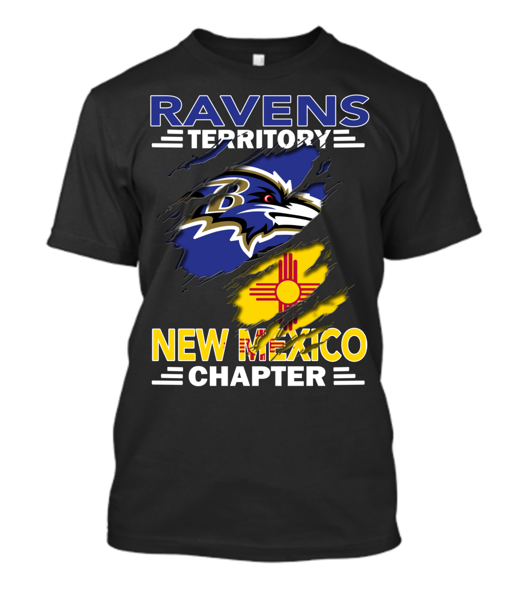 Ravens Territory New Mexico Chapter Baltimore Ravens Fan Club T-Shirt