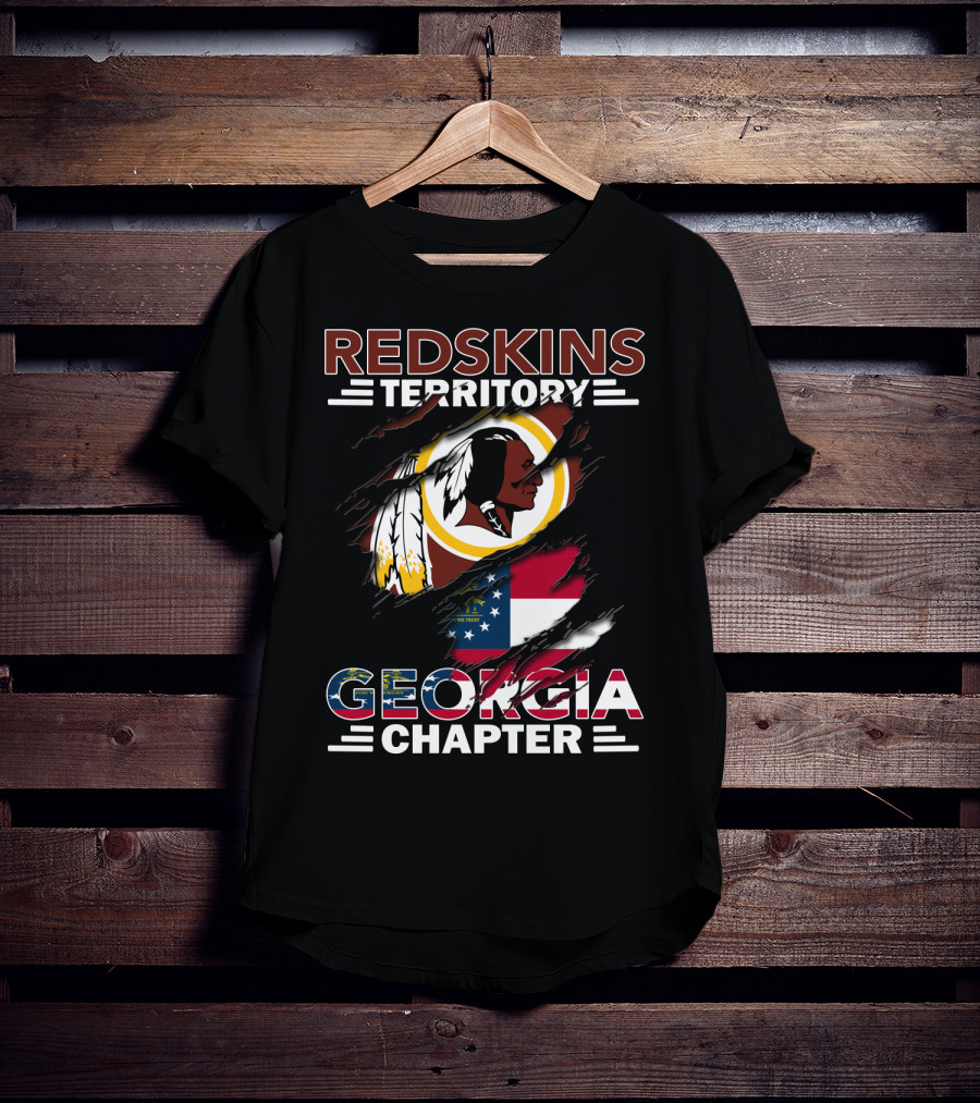 Redskins Territory Georgia Chapter Washington Football Team Georgia Flag T-Shirt