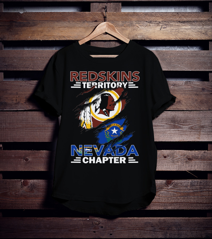 Redskins Territory Nevada Chapter Battle Born Flag T-Shirt