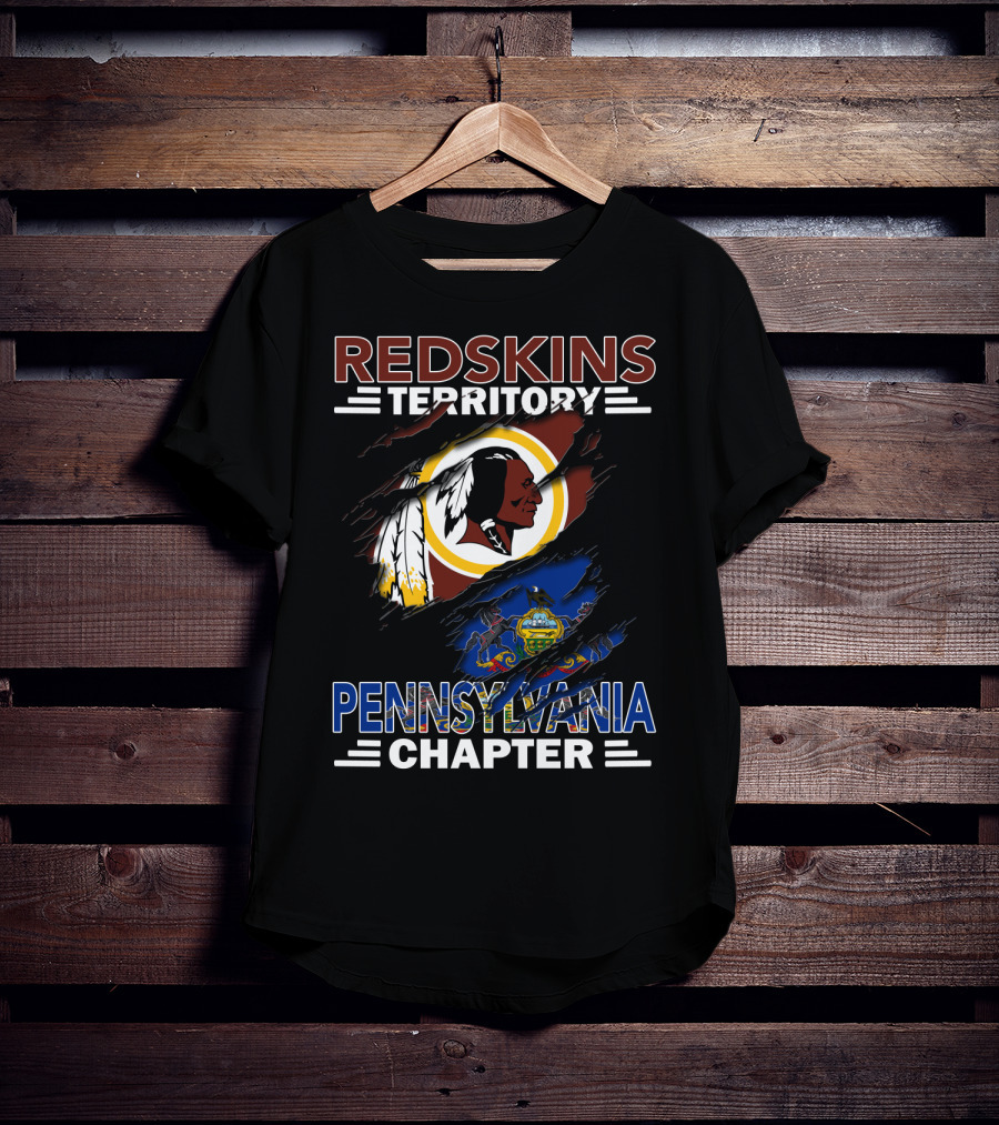 Redskins Territory Pennsylvania Chapter Logo Featuring Flag Elements T-Shirt