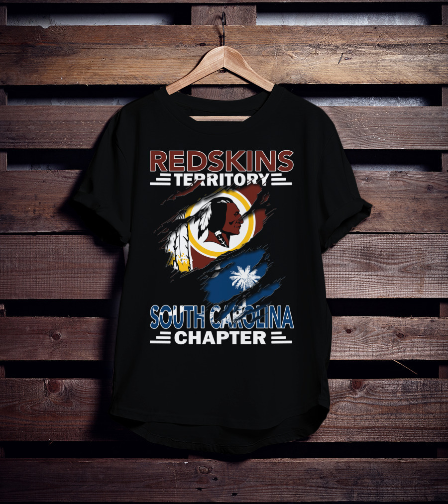Redskins Territory South Carolina Chapter Logo With State Flag T-Shirt