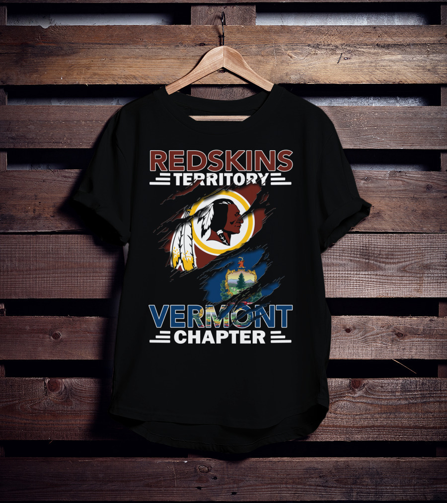 Redskins Territory Vermont Chapter Washington Football Team Logo Elements T-Shirt