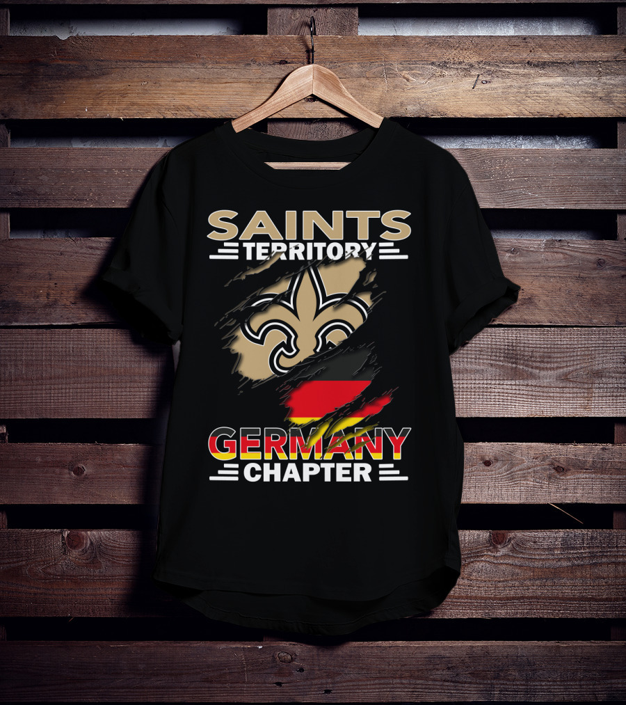 Saints Territory Germany Chapter Flag Fleur-DE-Lis T-Shirt