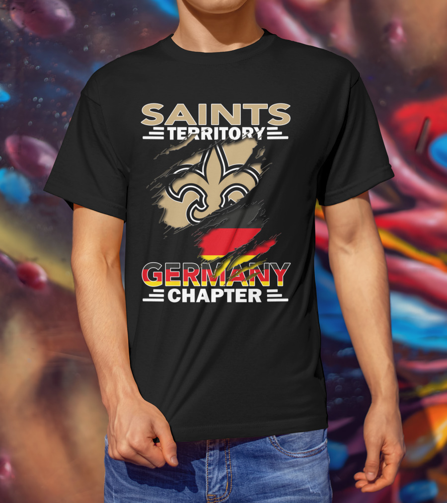 Saints Territory Germany Chapter Flag Fleur-DE-Lis T-Shirt