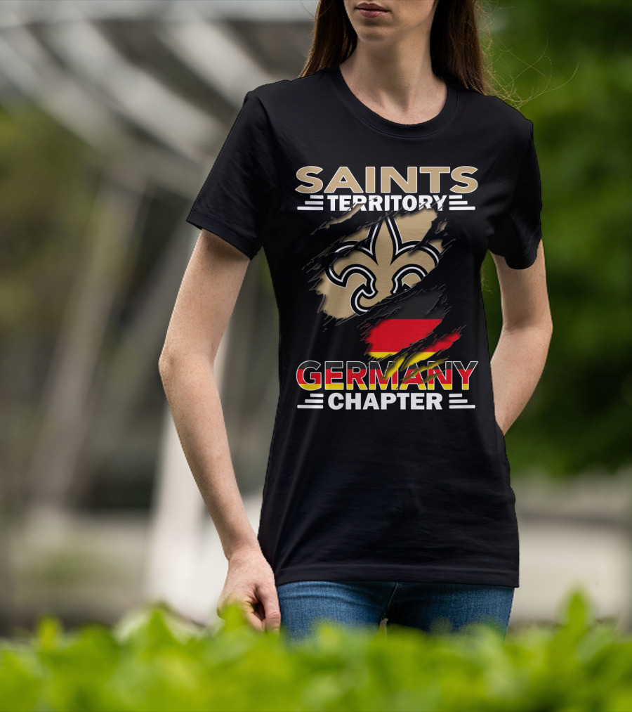 Saints Territory Germany Chapter Flag Fleur-DE-Lis T-Shirt