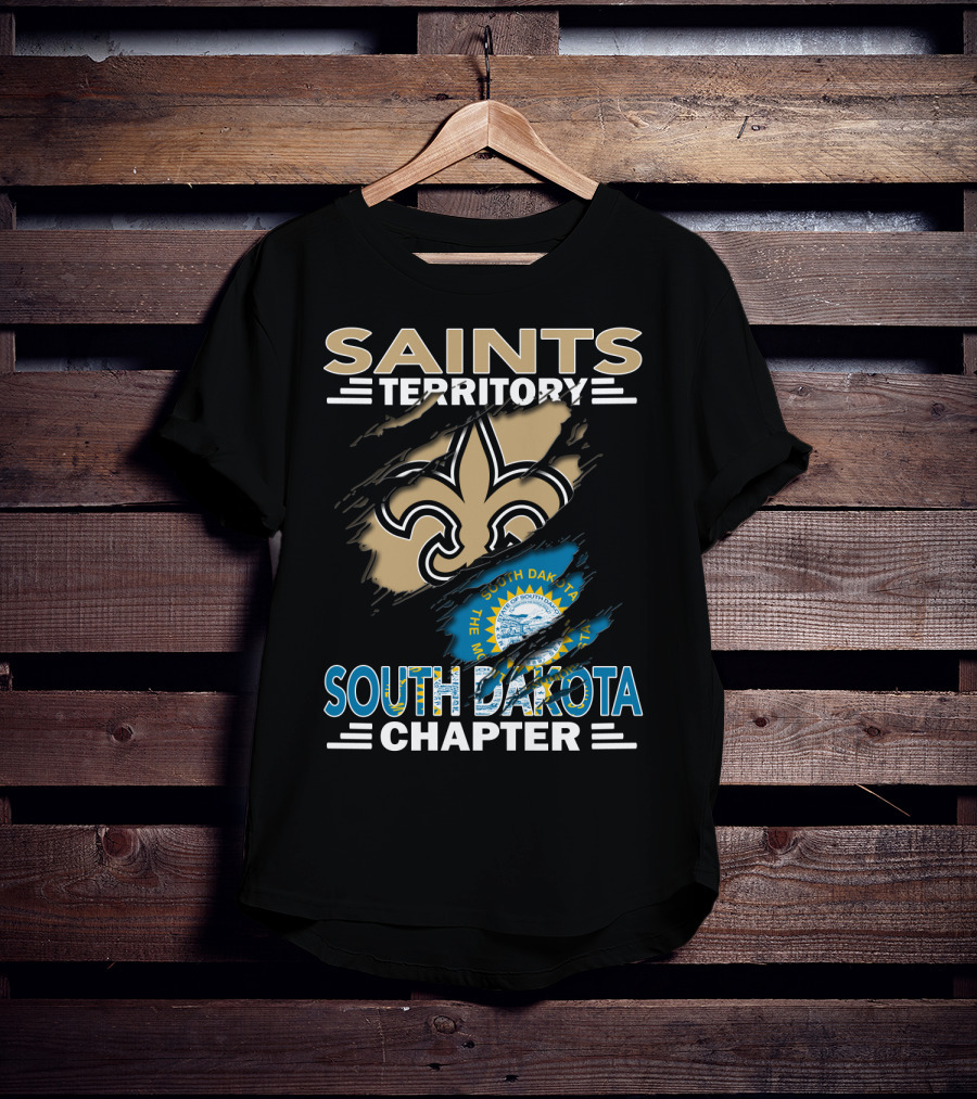 Saints Territory South Dakota Chapter Fleur-DE-Lis And State Seal T-Shirt