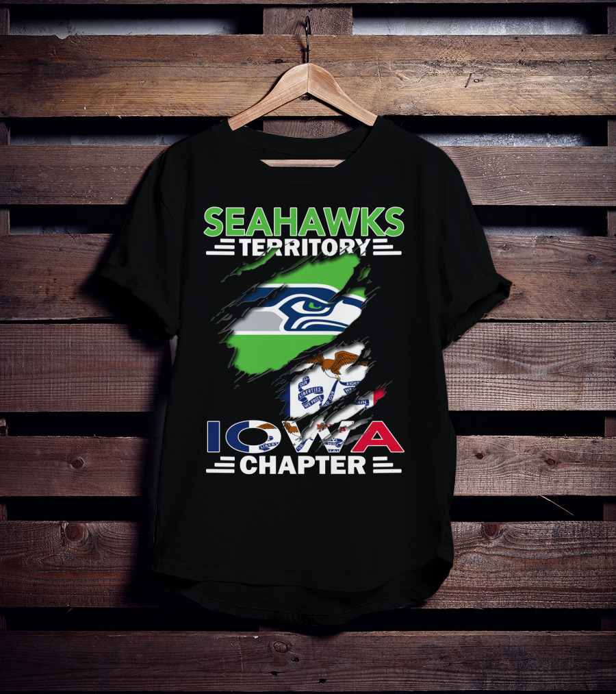 Seahawks Territory Iowa Chapter Flag T-Shirt