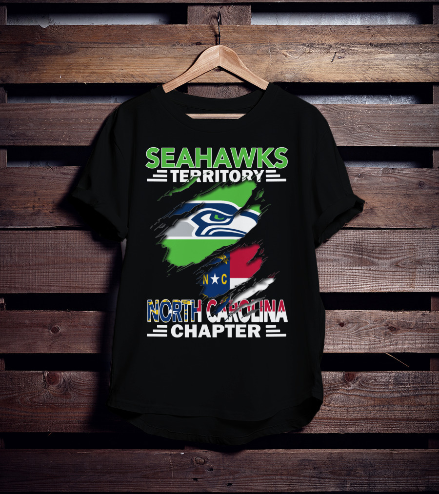 Seahawks Territory North Carolina Chapter Flag T-Shirt