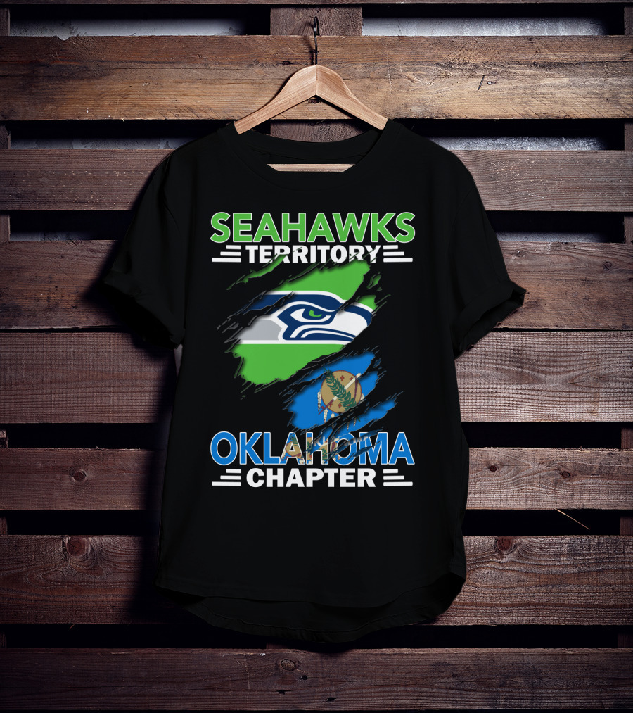 Seahawks Territory Oklahoma Chapter NFL Football Fan Group T-Shirt