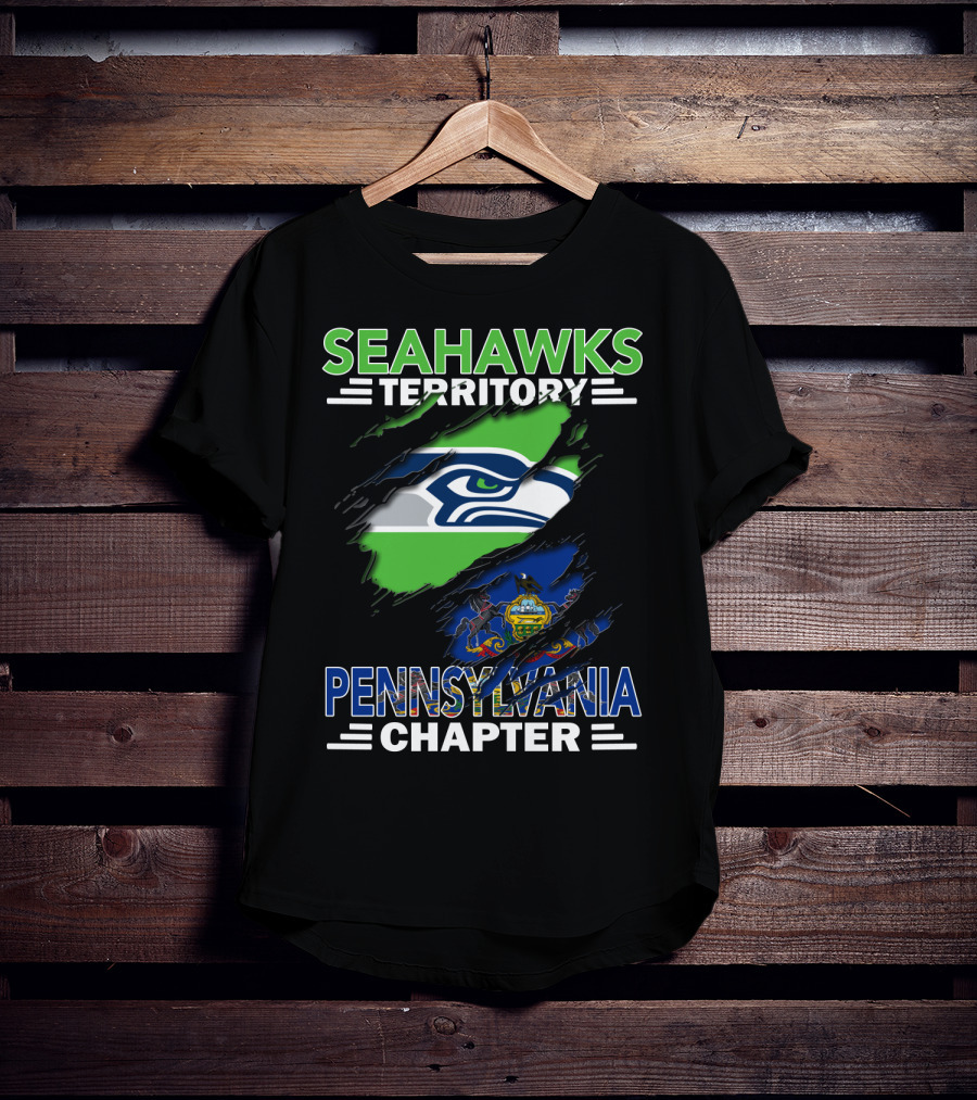 Seattle Seahawks Territory Pennsylvania Chapter Flag T-Shirt
