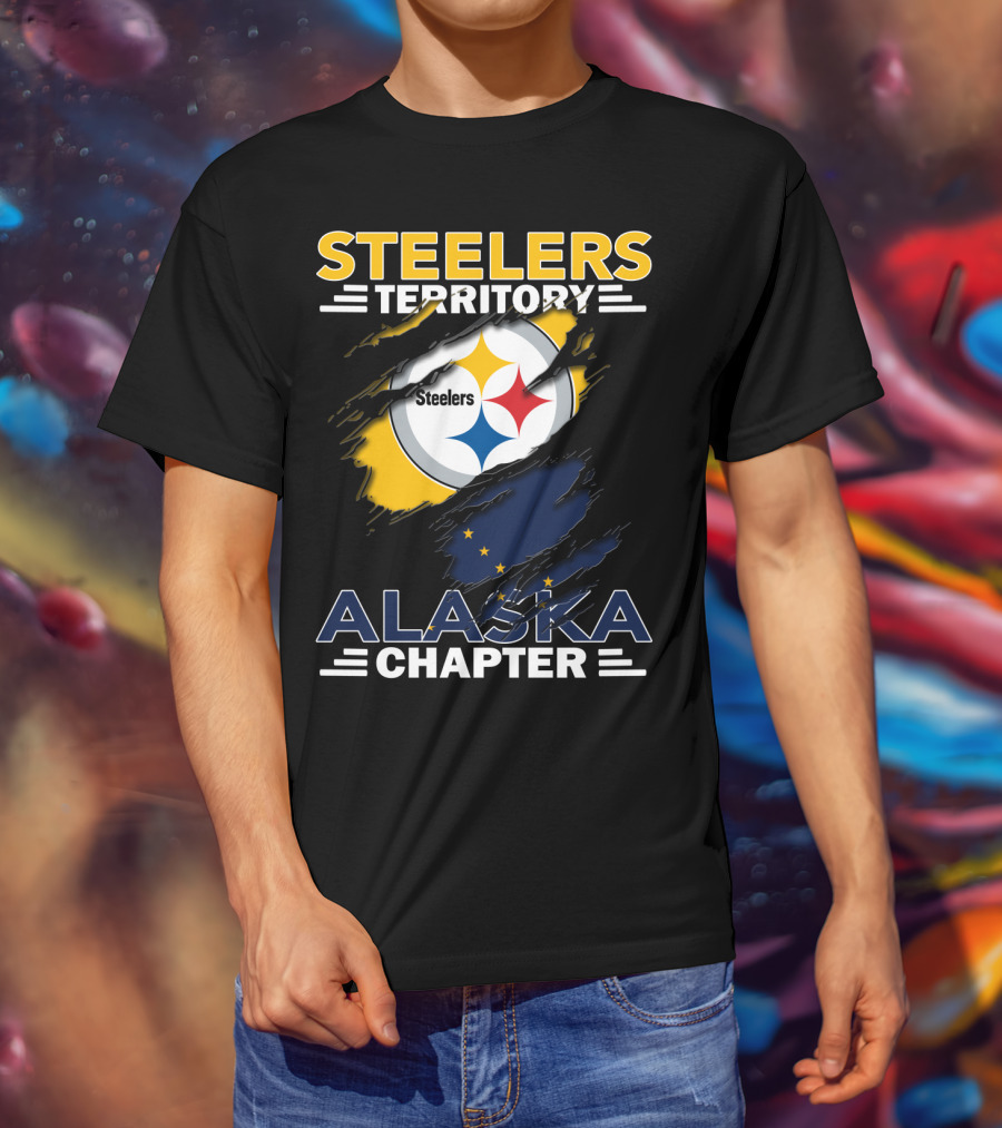 Steelers Territory Alaska Chapter Stars And Flag T-Shirt