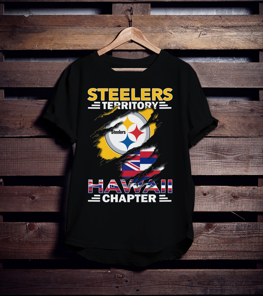 Steelers Territory Hawaii Chapter Steelers Logo And Hawaii Flag T-Shirt