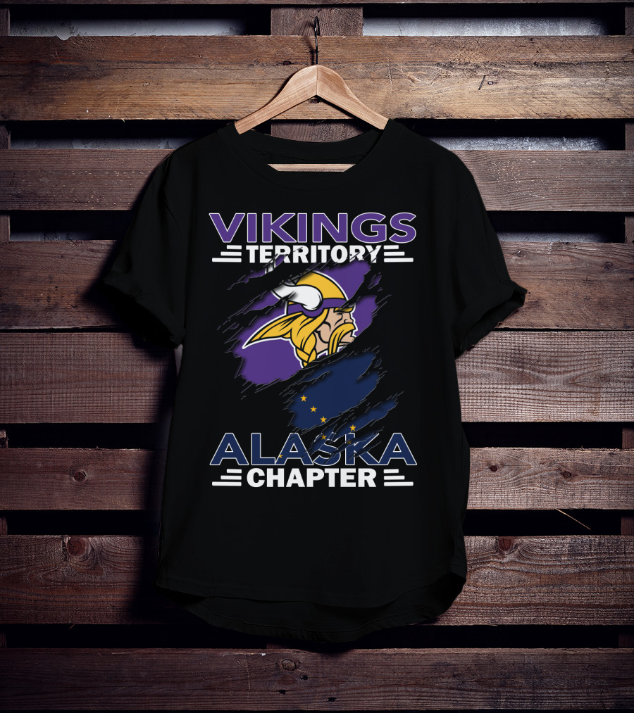 Minnesota Vikings Fan Club Alaska Chapter Flag T-Shirt