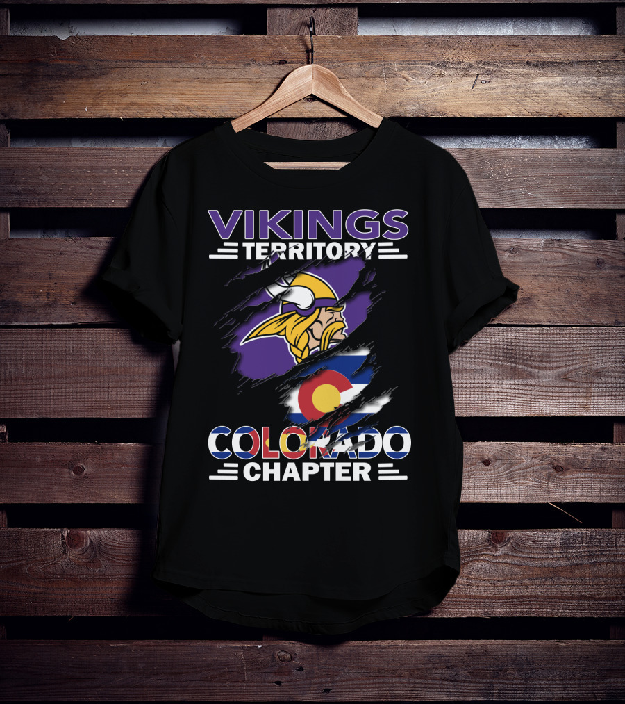 Vikings Territory Colorado Chapter Minnesota Norsemen Football Fan Club T-Shirt
