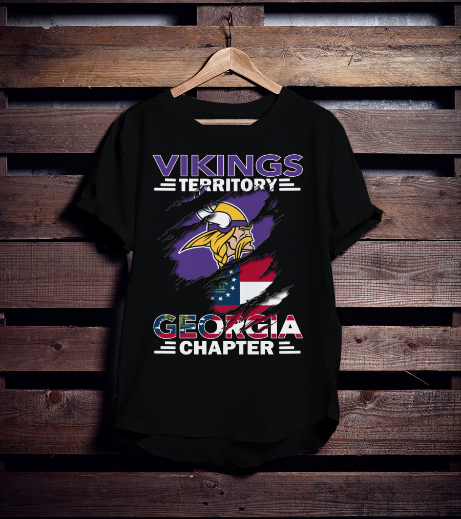 Vikings Territory Georgia Chapter Flag Pride T-Shirt