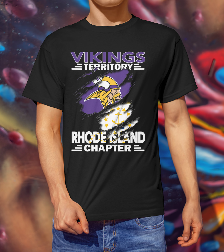 Vikings Territory Rhode Island Chapter Minnesota Football Fan Club T-Shirt
