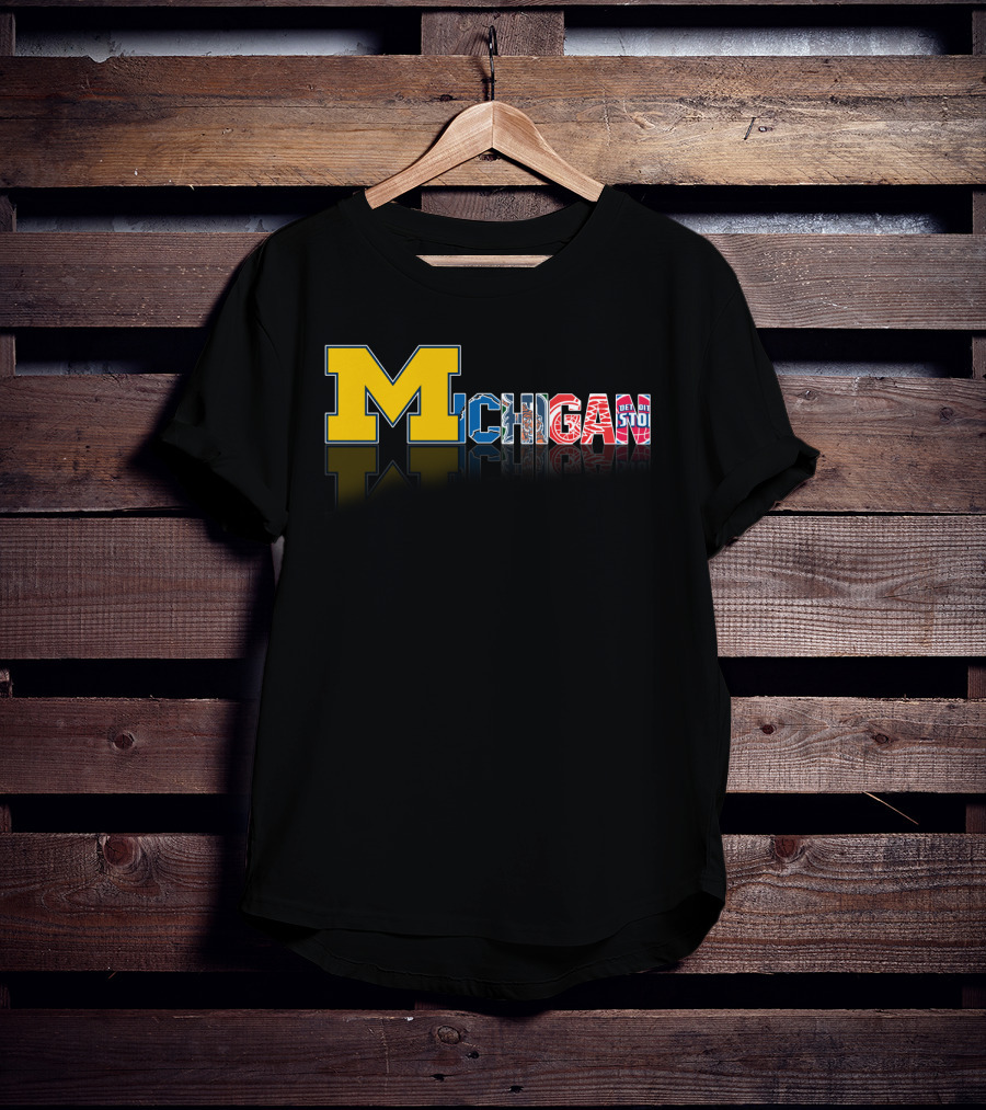 Michigan Wolverines Detroit Pistons Red Wings Lions Tigers T-Shirt