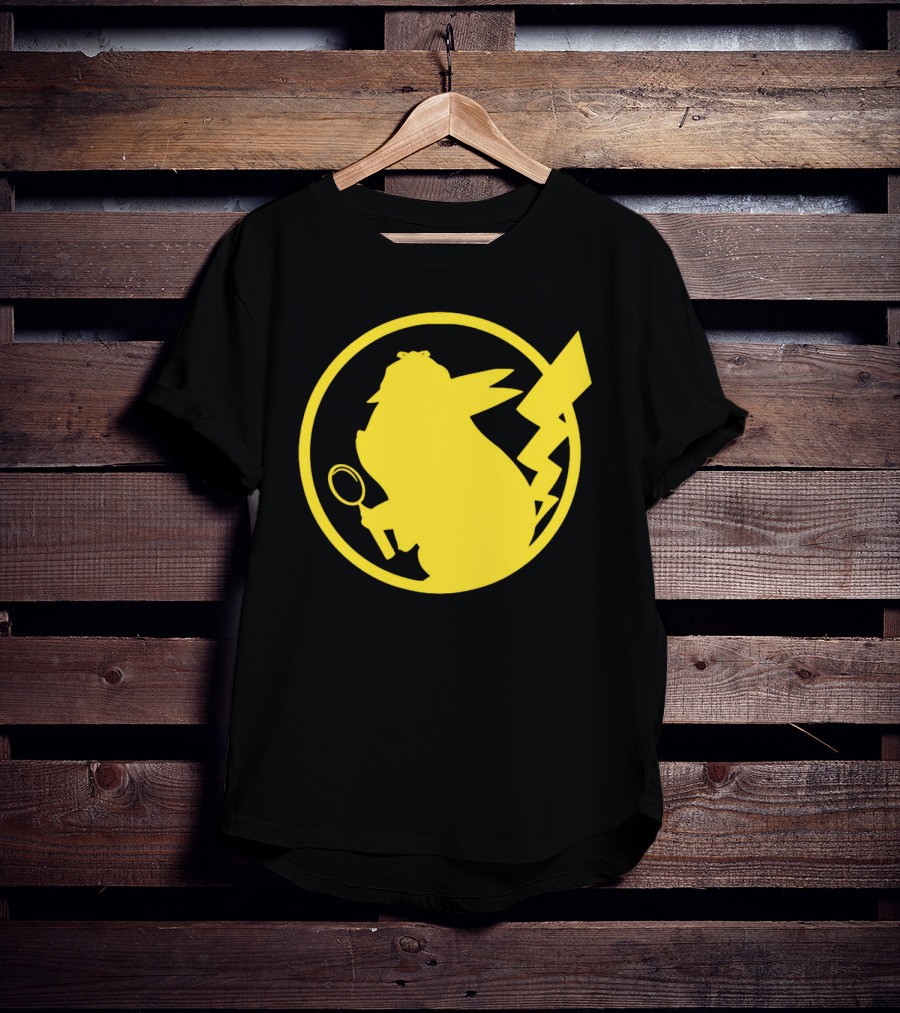 Pikachu Detective Silhouette Merchandise T-Shirt