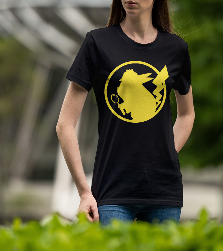 Pikachu Detective Silhouette Merchandise T-Shirt