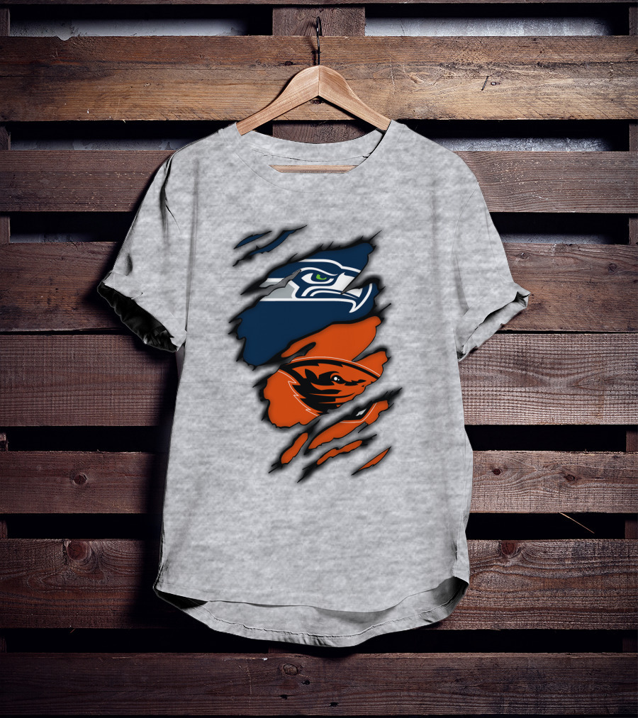 Seattle Seahawks Oregon State Beavers Claw T-Shirt