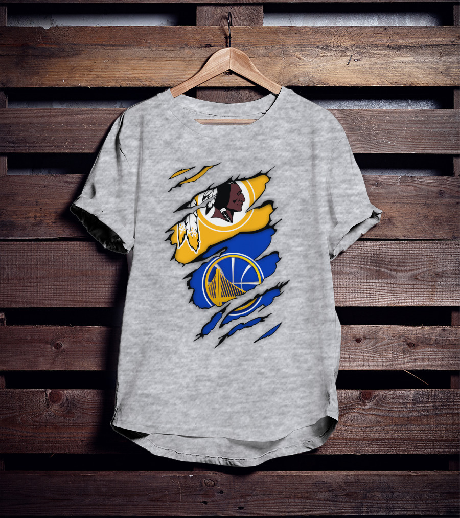 Washington Redskins Golden State Warriors Fusion T-Shirt